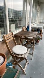 Ikea houten terras set  met 2 stoelen, Tuin en Terras, Ophalen of Verzenden, Gebruikt, Hout
