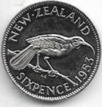 6  pence  1953   Nieuw  Zeeland. km. 26.1  unc/proof, Verzenden, Losse munt