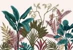 Tropische planten behang, botanisch, Ook voordelig op maat, Verzenden, Botanisch, tropisch, planten, bloemen