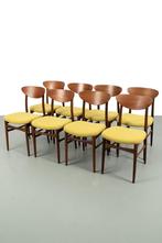 Set van ACHT Deense stoelen in teak geheel gerestaureerd, Ophalen, Hout, Overige kleuren, Vijf, Zes of meer stoelen
