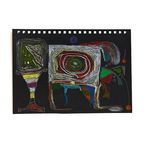 Peter Green (Fleetwood Mac) Abstract Crayon Artwork, Antiek en Kunst, Kunst | Tekeningen en Foto's, Ophalen of Verzenden