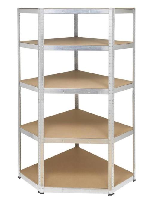 Stellingkast hoek 70x70x180 verzinkt metaal 175kg, Doe-het-zelf en Verbouw, Metalen, Nieuw, IJzer, Ophalen