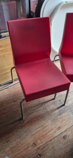 2 retro/ vintage Richard Hutten voor Harvin design stoelen, Ophalen, Twee, Metaal, Rood