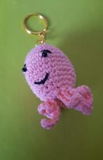 Gehaakte roze octopus sleutelhanger, Ophalen of Verzenden, Nieuw