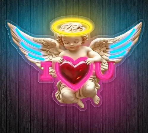 NEON LED 💘💘 "" LOVE ENGEL CUPIDO " 💘💘, Huis en Inrichting, Lampen | Overige, Nieuw, Ophalen of Verzenden