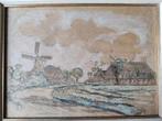 Tekening 1945 Vrouwbuurstermolen Friesland., Ophalen of Verzenden