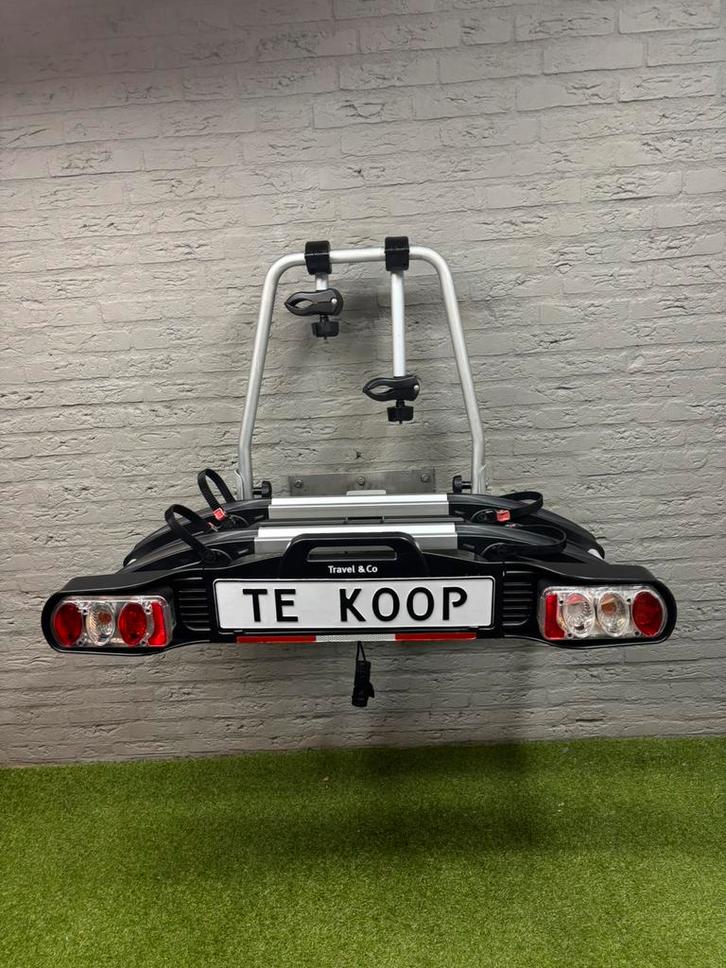 NETTE ANWB TRAVEL&CO 2(elek)fietsen60kg/click&go/kantelbaar, Auto diversen, Fietsendragers, Gebruikt, Trekhaakdrager, 2 fietsen