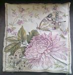 Bohemien style crane group flemish sier kussensloop 48x48cm, Ophalen of Verzenden, Gebruikt, Overige kleuren, Vierkant