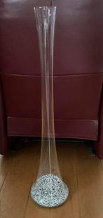 Hoge glazen vaas., Ophalen, Overige kleuren, 75 cm of meer, Glas