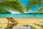 Tuinposter-Schuttingposter Ligstoel Palmbomen 120x80 cm (bxh, Verzenden, Nieuw, Info@GoodSmiling.com, Good Smiling Fotoprint