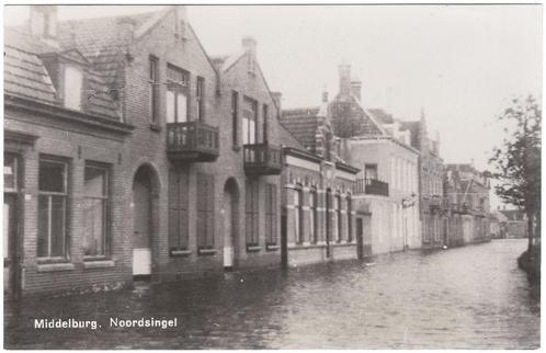 Kaart Middelburg Noordsingel Inundatie 1944-1945 Oorlog WO2, Verzamelen, Ansichtkaarten | Nederland, Ongelopen, Zeeland, 1940 tot 1960
