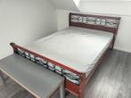 bed, Ophalen, Gebruikt, Bruin, Tweepersoons