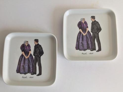 2 gebaksbordjes klederdracht Axel 1925 Villeroy & Boch 13 cm, Huis en Inrichting, Keuken | Servies, Nieuw, Bord(en), Overige stijlen