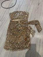 SHEIN Gouden Pailletten Jurk, Geel, Maat 42/44 (L), Nieuw, Ophalen of Verzenden