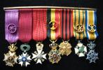 Belgische miniatuur medailles met officier Oranje Nassau., Verzamelen, Militaria | Algemeen, Verzenden, Landmacht, Overige gebieden
