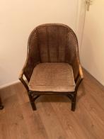 Manou stoel met kussen, Ophalen, Gebruikt, Bruin, Riet of Rotan