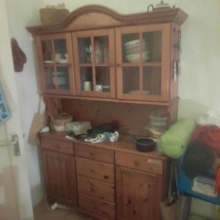 Houten buffetkast / wooden kitchen dresser, Huis en Inrichting, Kasten | Buffetkasten, Gebruikt, 150 tot 200 cm, 100 tot 150 cm
