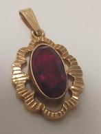 Vintage Andreas Daub facet geslepen granaat ketting hanger, Ophalen of Verzenden, Overige materialen, Ketting