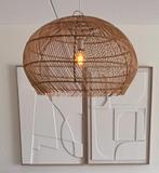 Rotan Hanglamp - Sfeervolle Verlichting, Huis en Inrichting, Ophalen of Verzenden, Zo goed als nieuw, Hout, Minder dan 50 cm