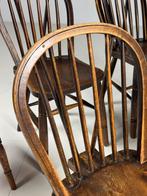 8x Windsor stoel Engels antiek, Huis en Inrichting, Stoelen, Ophalen, Zo goed als nieuw, Bruin, Vijf, Zes of meer stoelen