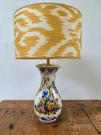 Handgemaakt schemerlamp van Ikatzijde en porselein, Ophalen of Verzenden, Nieuw, Overige materialen, 50 tot 75 cm