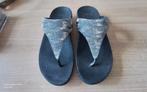 Zwarte/Zilvergrijs  FITFLIT maat 41 teenslippers, Ophalen of Verzenden, Gedragen, Zwart