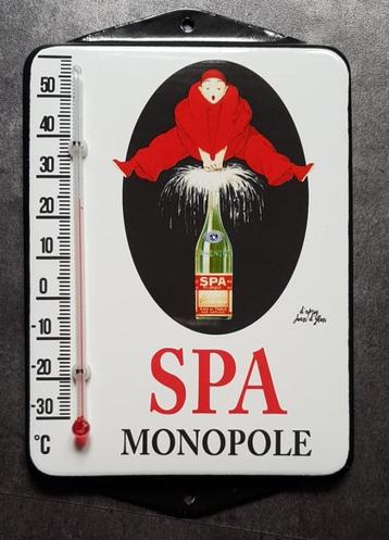 Spa monopole emaillen thermometer retro verzamel decoratie