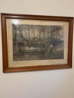 Etsen J. Maris & Josef Israëls in eikenhouten lijst, Ophalen