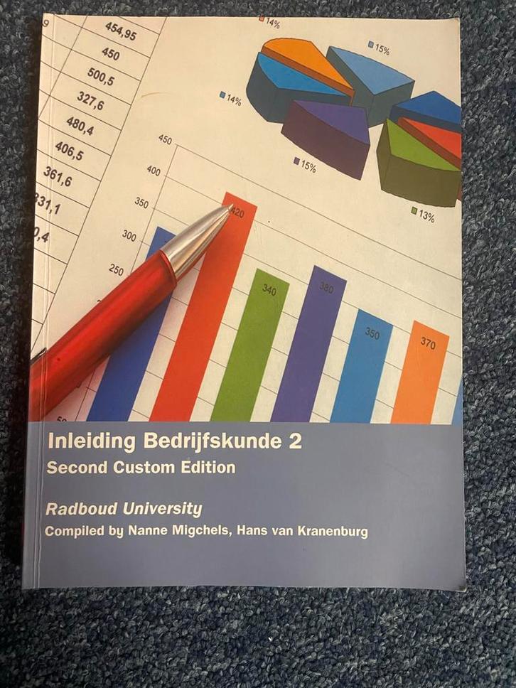 Inleiding Bedrijfskunde 2 - Radboud Universiteit, Boeken, Studieboeken en Cursussen, Zo goed als nieuw, WO, Beta, Ophalen of Verzenden