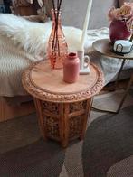 Oosterse Bohemian Bijzettafel Soumaya Handgesneden, Huis en Inrichting, Tafels | Bijzettafels, 45 tot 60 cm, Minder dan 55 cm