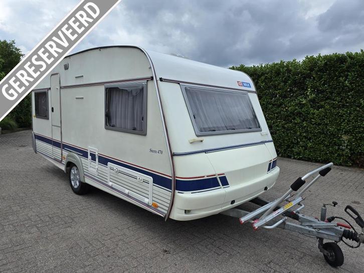 Wilk Stern 470 TF GERESERVEERD, Caravans en Kamperen, Caravans, Bedrijf, tot en met 4, 1000 - 1250 kg, Rondzit, Wilk, Dwarsbed