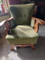 Vintage fauteuil jaren '60, Ophalen, Hout, Gebruikt, Vintage