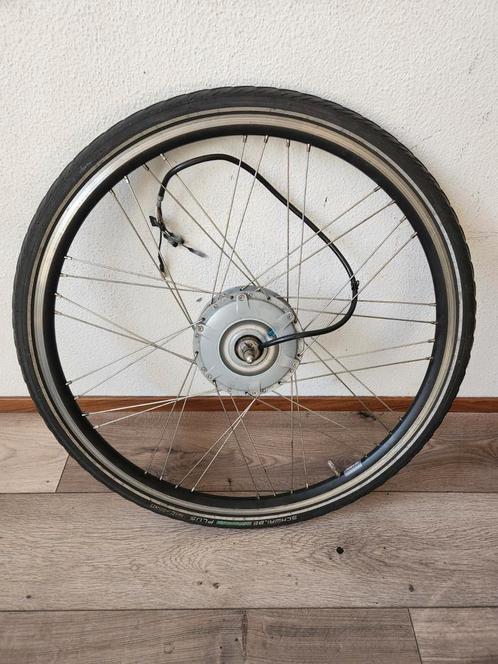 VERKOCHT | voorwielmotor 36v 4 connector electrische fiets, Fietsen en Brommers, Fietsonderdelen, Gebruikt, Algemeen, Wiel, Ophalen of Verzenden