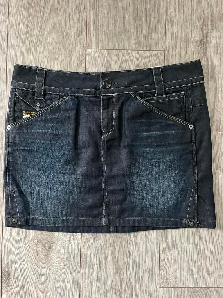 G-Star Mini Jeans Rok Maat 31 (40-42), Verzenden, Zo goed als nieuw, Blauw, Boven de knie