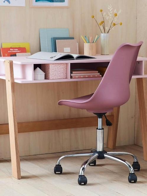 Kinderbureaustoel op wieltjes - framboos, Huis en Inrichting, Bureaustoelen, Nieuw, Roze, Ophalen