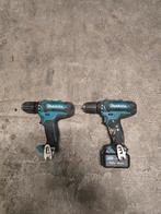 2x Makita DF311D 10.8V schroefboormachine met 1 accu, Ophalen of Verzenden, Gebruikt, Boor- en Schroefmachine
