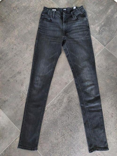 Jack&Jones jeans Superskiny Dan zwart/grijs Maat 164 ZGAN, Kinderen en Baby's, Kinderkleding | Maat 164, Zo goed als nieuw, Jongen