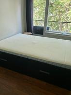 Ikea Brimnes bed 140x200 4 lades,lattenbodem,matras, dekbed, Huis en Inrichting, Slaapkamer | Bedden, Ophalen, Gebruikt, Wit, Tweepersoons