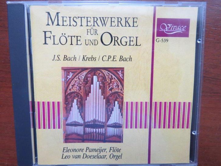 Cd orgel en fluit: Leo van Doeselaar en Eleonore Pameijer, Cd's en Dvd's, Cd's | Klassiek, Zo goed als nieuw, Kamermuziek, Classicisme