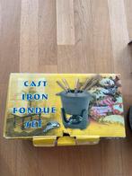 Gietijzeren fondueset - Compleet, Ophalen of Verzenden, Gebruikt, Gietijzer, Koekenpan of Braadpan
