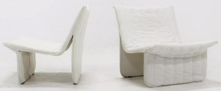 2 Kebe Niels Sylvester Bendtsen Ribbon chair fauteuil stoel, Huis en Inrichting, Fauteuils, Zo goed als nieuw, 50 tot 75 cm, 75 tot 100 cm