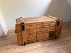 Originele antieke legerkist – hout met opdruk, Antiek en Kunst, Antiek | Overige Antiek, Ophalen