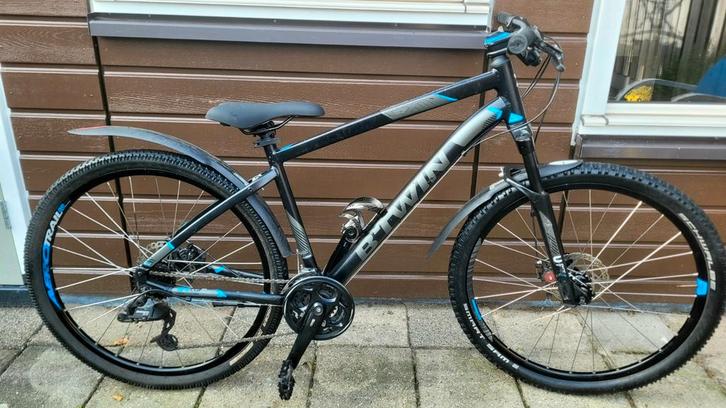 Stoere btwin kinder mountainbike 27.5" schijfremmen, Fietsen en Brommers, Fietsen | Jongens, Gebruikt, 26 inch of meer, Handrem