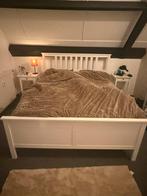Bedframe hemnes 160x200 met nachtkastjes, Ophalen, Wit, Tweepersoons, 160 cm