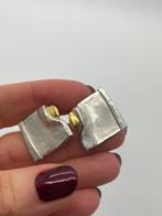 B657 Prachtige zilveren bicolor manchetknopen, Sieraden, Tassen en Uiterlijk, Manchetknopen, Verguld, Ophalen of Verzenden, X