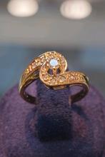 Prachtige Diamant gouden ring 14k 0.30 ct, Nieuw, Ophalen of Verzenden, 17 tot 18, Goud