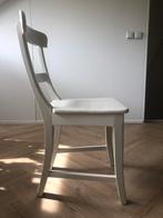 Vier witte houten stoelen, Huis en Inrichting, Stoelen, Vier, Wit, Zo goed als nieuw, Ophalen
