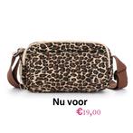 Multi vakjes crossbody reistasje Leopard - ideaal voor op va, Info@sunsetfashion.n, Verzenden, Nieuw, Bruin