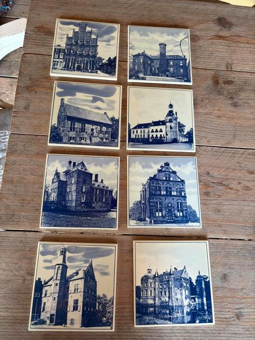 Blauwe wand tegels historische gebouwen uit de Achterhoek, Antiek en Kunst, Antiek | Wandborden en Tegels, Ophalen of Verzenden