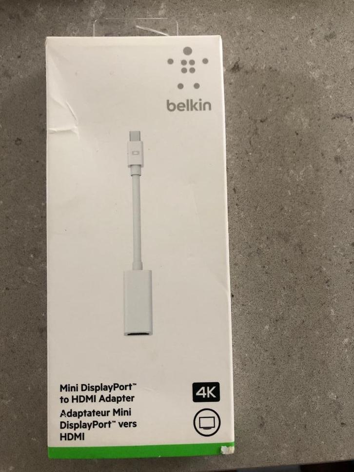 Belkin Mini DisplayPort naar HDMI Adapter (4K, NIEUW), Computers en Software, Pc- en Netwerkkabels, Nieuw, Ophalen
